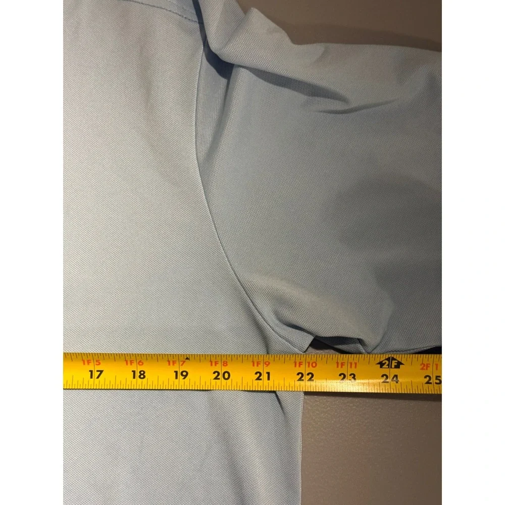 Bad Birdie Mens Golf Polo Shirt Light Blue Navy SS24FI-BBMP007-534 Size L